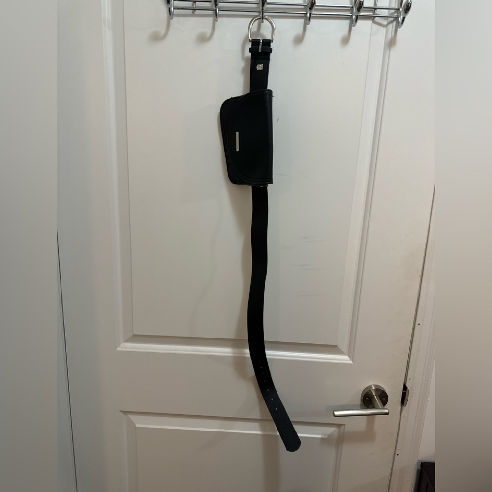 Vince Camuto Black Belt with Pouch
